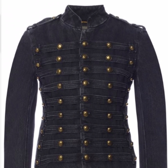 COA🌻NWOT🌻YSL YVES SAINT LAURENT BLACK DENIM JACKET🌻NEW - Picture 12 of 16